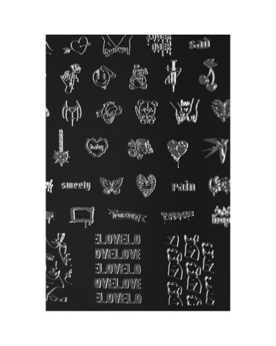 Love 2 stamping plate – large-sized stamping plate, 70 patterns