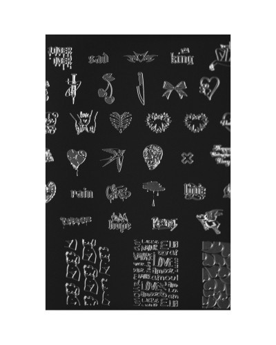 Love 2 stamping plate – large-sized stamping plate, 70 patterns