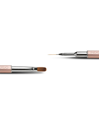 Pincel Profissional Dupla Face para Gel e Nail Art