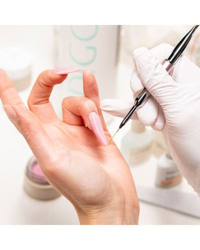 Pincel Profissional Dupla Face para Gel e Nail Art