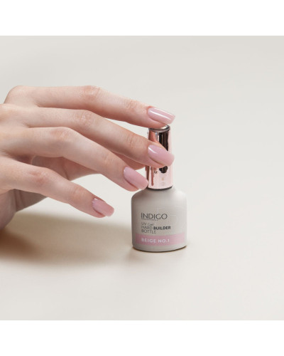 Beige No. 1 Hard Builder Bottle 7 ml – Gel de Construção Bege Indigo Nails